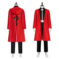 Fullmetal Alchemist Edward Elric Red Coat Set Outfits Cosplay Costume 