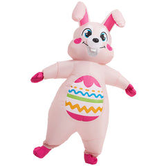 Funny Rabbit Pink Easter Egg Inflatable Outfits Cosplay Costume Carnival Suit 