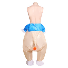 Funny Two People Riding Alpaca Inflatable Animal Outfits Cosplay Costume Halloween Suit