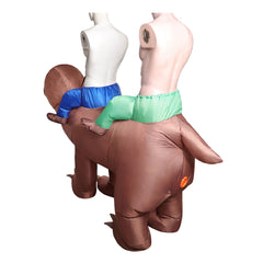 Funny Two People Riding Sloth Inflatable Animal Outfits Cosplay Costume Halloween Suit