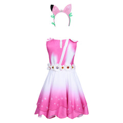 Gabby's Dollhouse Gabby Pink Dress Set Outfits Cosplay Costume 