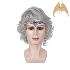 Game Baldur's Gate Astarion White Cosplay Wig Headdress Elf Ears Halloween Carnival Props