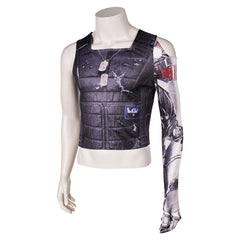Game Cyberpunk 2077 Johnny Silverhand Printed Tops Outfits Cosplay Costume Halloween Carnival Suit 