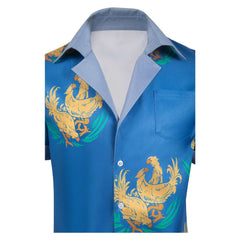 Game Final Fantasy VII Rebirth 2024 Cloud Blue Shirt Outfits Cosplay Costume Halloween Carnival Suit