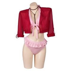 Game Final Fantasy VII Rebirth (2024) Aerith Swimsuit Set Outfits ​Cosplay Costume Halloween Carnival Suit