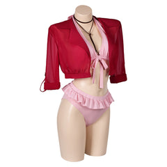 Game Final Fantasy VII Rebirth (2024) Aerith Swimsuit Set Outfits ​Cosplay Costume Halloween Carnival Suit