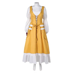 Game Final Fantasy VII Rebirth (2024) Aerith Yellow Dress Outfits Cosplay Costume Halloween Carnival Suit