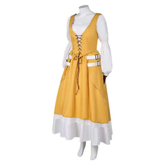 Game Final Fantasy VII Rebirth (2024) Aerith Yellow Dress Outfits Cosplay Costume Halloween Carnival Suit