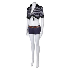 Game Final Fantasy VII Rebirth (2024)﻿ Tifa Black Stripe Swimsuit Outfits Cosplay Costume Halloween Carnival Suit