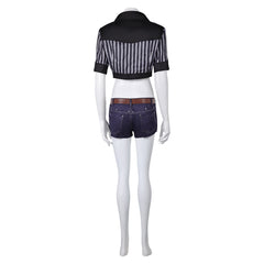 Game Final Fantasy VII Rebirth (2024)﻿ Tifa Black Stripe Swimsuit Outfits Cosplay Costume Halloween Carnival Suit