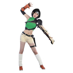 Game Final Fantasy VII Rebirth (2024) Yuffie Kisaragi Green Set Outfits Cosplay Costume Halloween Carnival Suit