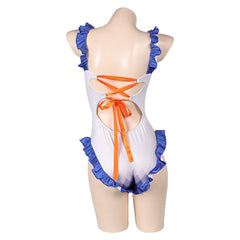 Game Genshin Impact Ganyu One Piece White Swimsuit Cosplay Costume Outfits Halloween Carnival Suit