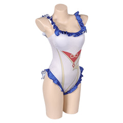 Game Genshin Impact Ganyu One Piece White Swimsuit Cosplay Costume Outfits Halloween Carnival Suit