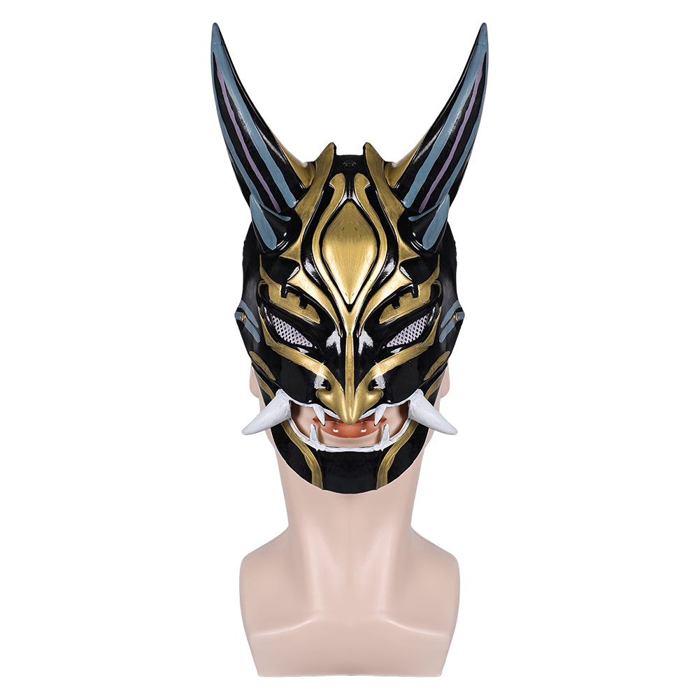 Game Genshin Impact Xiao Mask Cosplay Latex Masks Helmet Masquerade Halloween Party Props