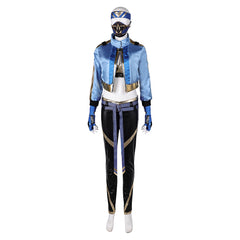 Game Mortal Kombat Kitana Blue Set Cosplay Costume Outfits Halloween Carnival Suit