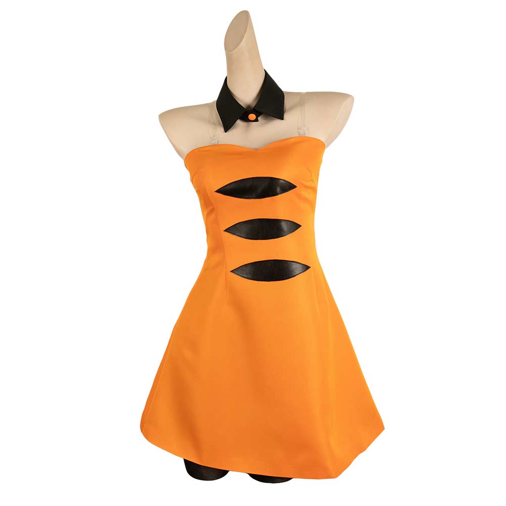 Game Splatoon Marie Orange Halloween ​Outfits Cosplay Costume Carnival Suit 