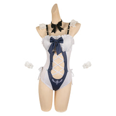 Game Stellar Blade (2024) Eve Black White Maid Swimsuit Cosplay Costume Outfits Halloween Carnival Suit 