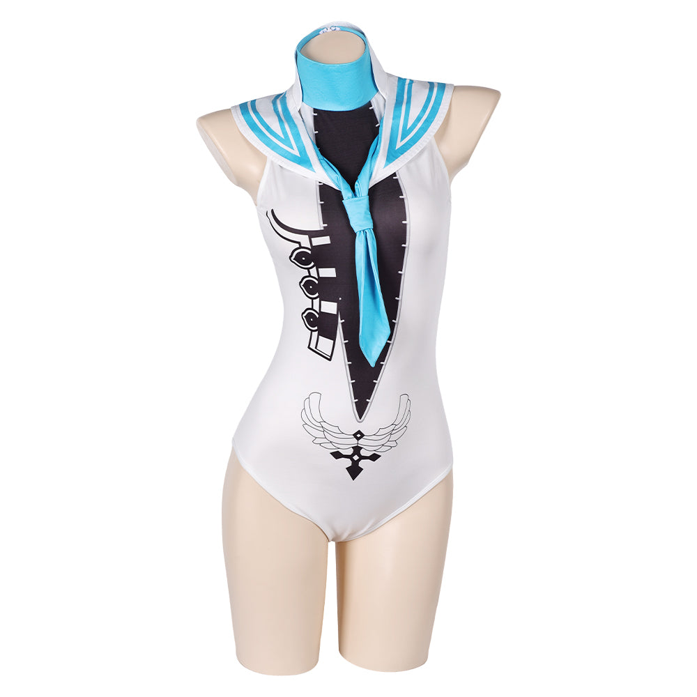 Game Stellar Blade Eve Blue White Swimsuit Outfits Cosplay Costume Halloween Carnival Suit 