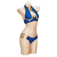 Game Street Fighter Chun Li Swimsuit Outfits Cosplay Costume Halloween Carnival Suit