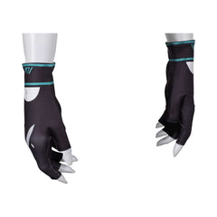 Game Valorant Jett Black Gloves Cosplay Halloween Carnival Accessories Props