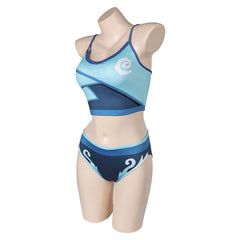 Game Valorant Jett Blue Swimsuit Outfits Cosplay Costume Halloween Carnival Suit