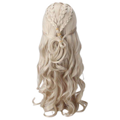 Game of Thrones Season 7 Daenerys Targaryen Cosplay Wig Halloween Party Props