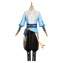 Genshin Impact Aether Blue Flower Knight Outfits Cosplay Costume 