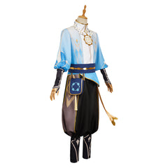 Genshin Impact Aether Blue Flower Knight Outfits Cosplay Costume 