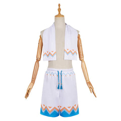 Genshin Impact Aether Hot Spring White Swimsuit Outfits Cosplay Costume 