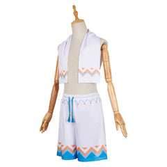 Genshin Impact Aether Hot Spring White Swimsuit Outfits Cosplay Costume 