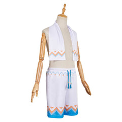 Genshin Impact Aether Hot Spring White Swimsuit Outfits Cosplay Costume 