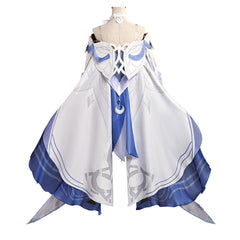 Genshin Impact Columbina White Blue Set Outfits Cosplay Costume 