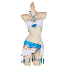 Genshin Impact Lumine Hot Spring White Swimsuit Outfits Cosplay Costume