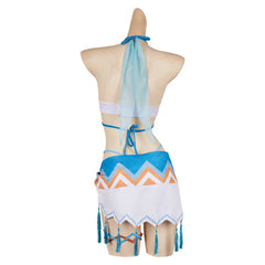 Genshin Impact Lumine Hot Spring White Swimsuit Outfits Cosplay Costume