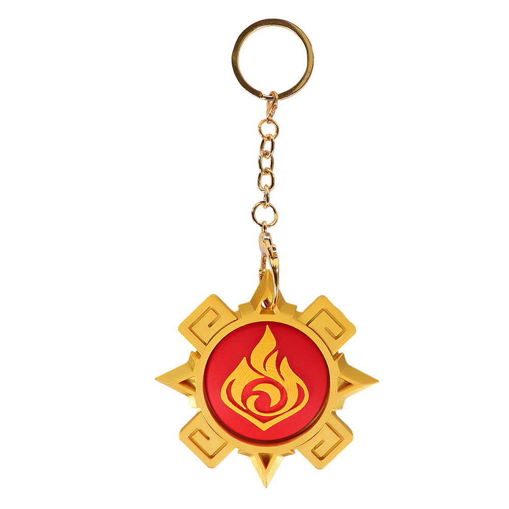 Genshin Impact Mavuika Pyro Vision Keychain Plastic Cosplay Accessories Props