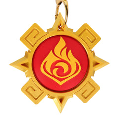 Genshin Impact Mavuika Pyro Vision Keychain Plastic Cosplay Accessories Props