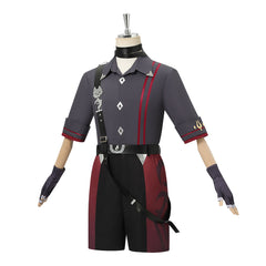 Genshin Impact Wriothesley Young Gray Black Shorts Set Outfits Cosplay Costume 