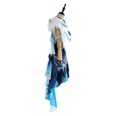 Genshin Impact Yelan Blue Dress Set Outfits Cosplay Costume Halloween Carnival Suit 