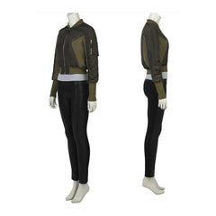 Ghost In The Shell 2017 The Major Motoko Kusanagi Brown Jacket Outfits Cosplay Costume 