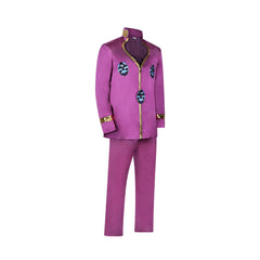 Giorno Giovanna Purple Suit Set Outfits Cosplay Costume Halloween Carnival Suit
