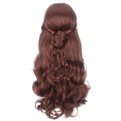 Movie Beauty And The Beast Belle Brown Wig Cosplay Accessories Halloween Carnival Props