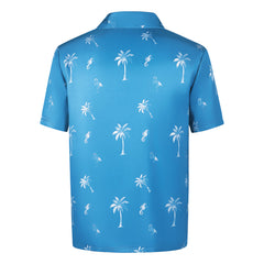 GTA 6 (2026) Jason Duval Blue Printed Shirt Outfits Cosplay Costume