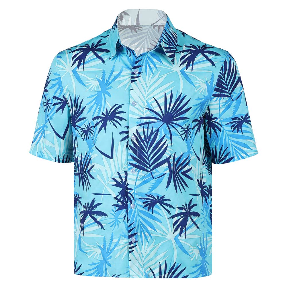 GTA 6 (2026) Tommy Vercetti Blue Printed Summer Shirt Outfits Cosplay Costume