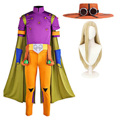 Gyro Zeppeli Purple Yellow Cowboy Set Outfits Cosplay Costume Suit