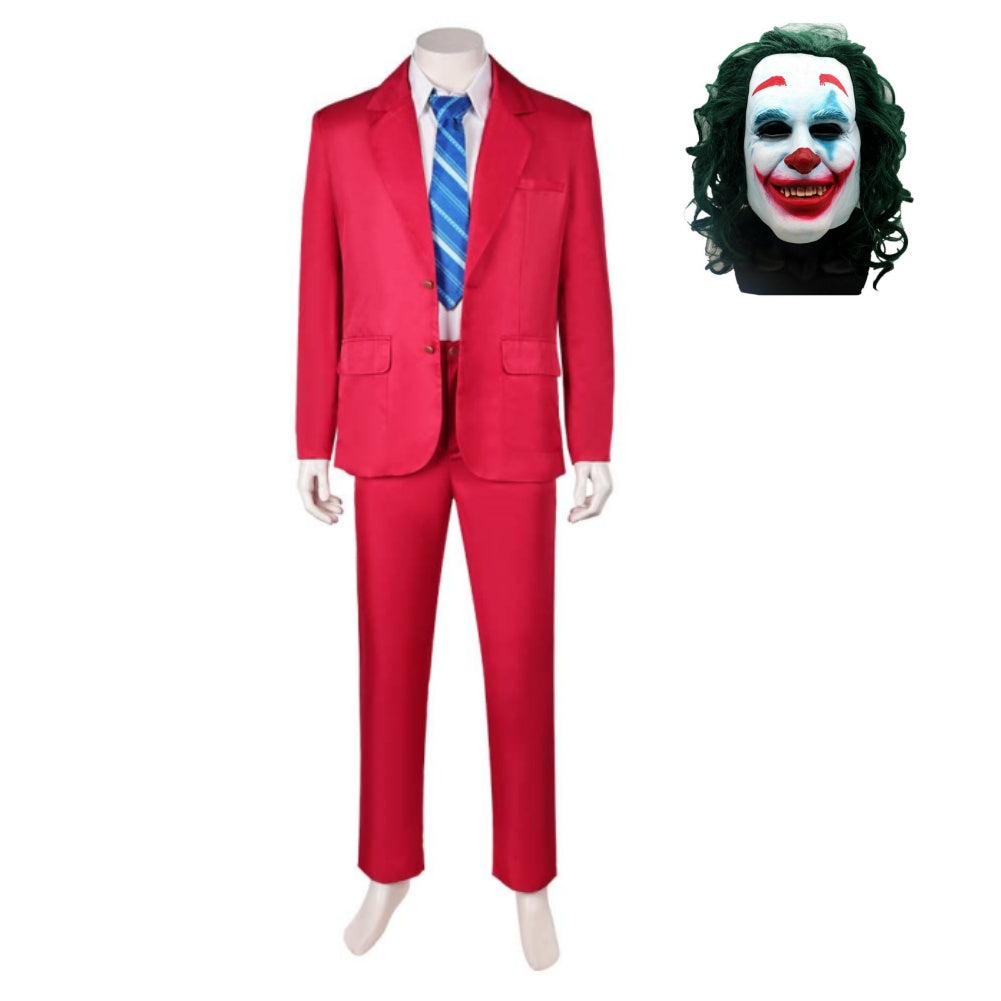 Movie Joker 2 Joker: Folie à Deux (2024) Joker Red Suit Outfits Cosplay Costume Halloween Carnival Suit