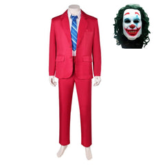 Movie Joker 2 Joker: Folie à Deux (2024) Joker Red Suit Outfits Cosplay Costume Halloween Carnival Suit