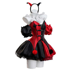 Halloween Devil Clown Red Black Dress Set Outfits Cosplay Costume Carnival Suit 