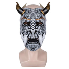Hannya Mask Japanese Devil Face Cosplay Latex Masks Helmet Masquerade Halloween Party Costume Props 