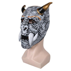 Hannya Mask Japanese Devil Face Cosplay Latex Masks Helmet Masquerade Halloween Party Costume Props 