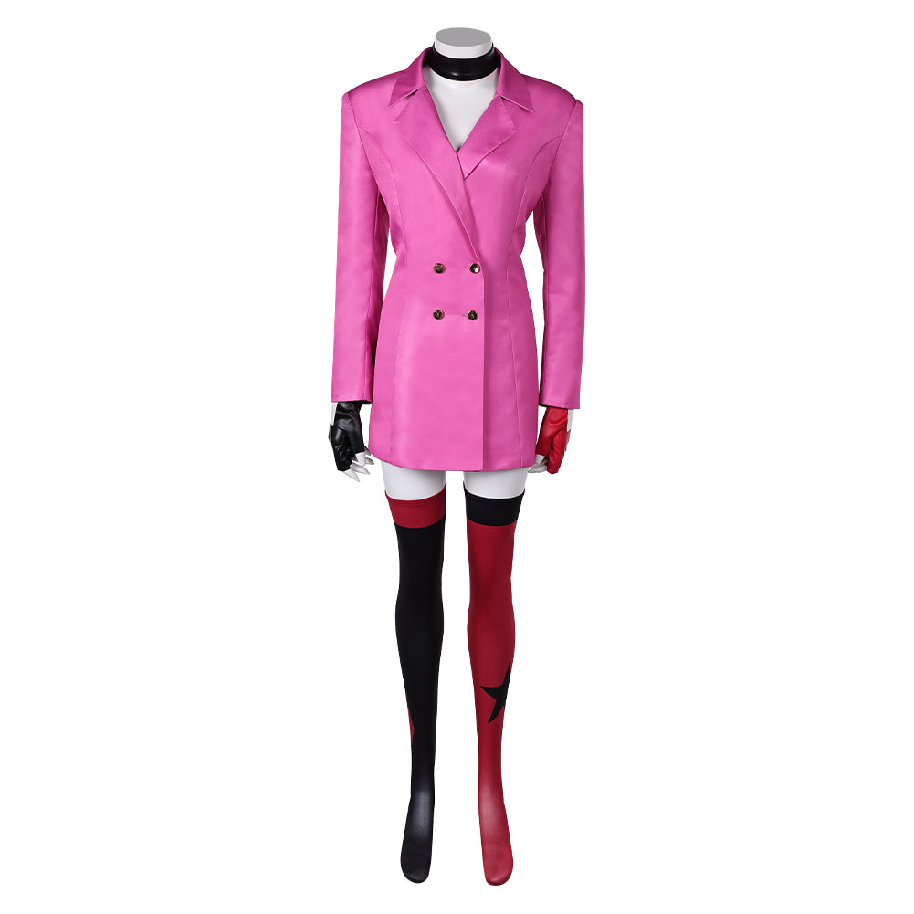 Harley Quinn Season 5 Harley Quinn Pink Suit Outfits Cosplay Costume 